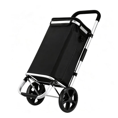 Folding Shopping Cart with Oxford Bag-Black