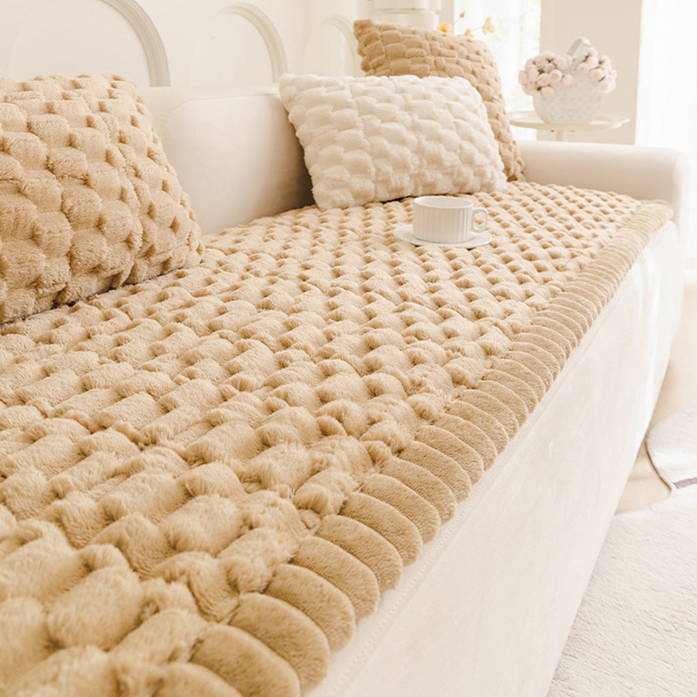 Soft Wear Resistant Couch Cover-Brown