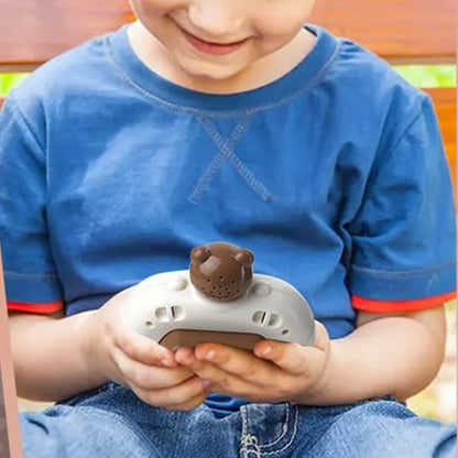 Fast Push Game Pop Puzzle Game Sensory Toys with Digital Display for Kids Brown Bear