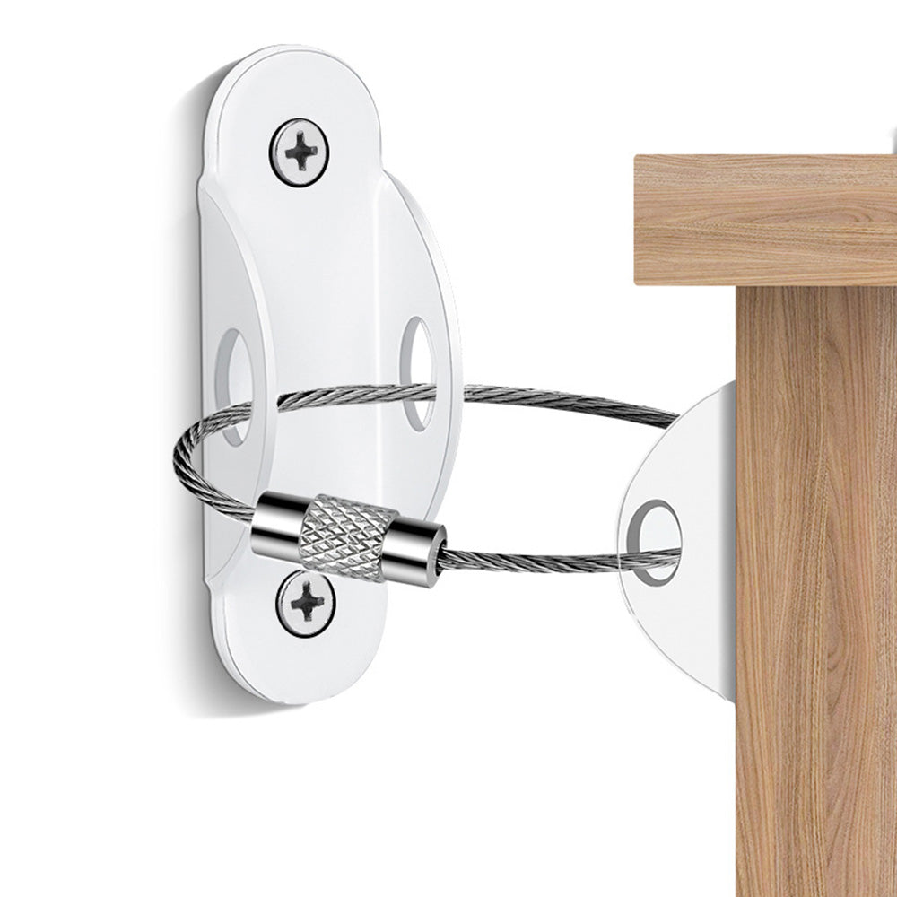 10Pcs Set Furniture Anchors Anti Tip Furniture Straps White