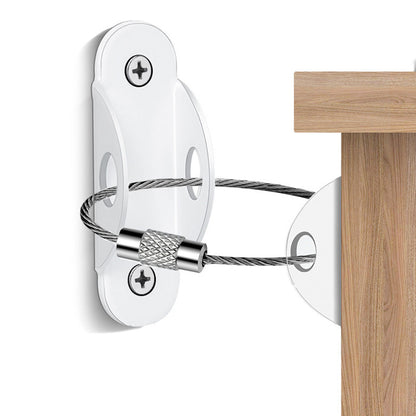 10Pcs Set Furniture Anchors Anti Tip Furniture Straps White