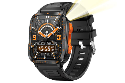 Smartwatches with 100 Sports Modes Voice Assistant Bluetooth Call Music for iPhone-Orange