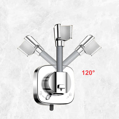 Detachable Suction Cup Shower Head Holder for Bathroom Bathtub Rental-Silver