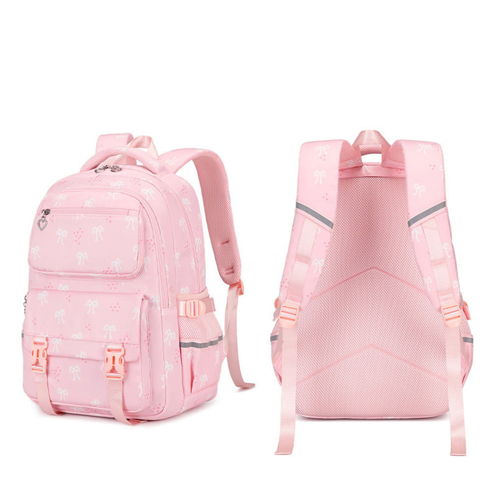 3 Piece Girls School Backpack Set with Lunch Bag Pencil Case - Pink