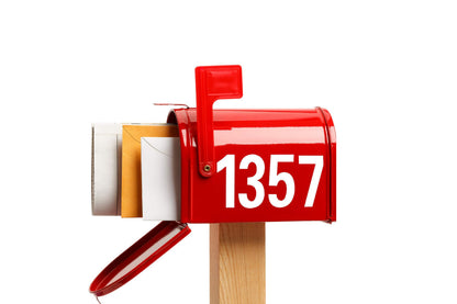 30Pcs Waterproof Reflective Number Stickers for Mailbox Bin Door Silver