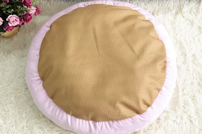 Small Calming Dog Bed for Dogs Puppy Round Washable Pet Donut Bed For Cat-Pink