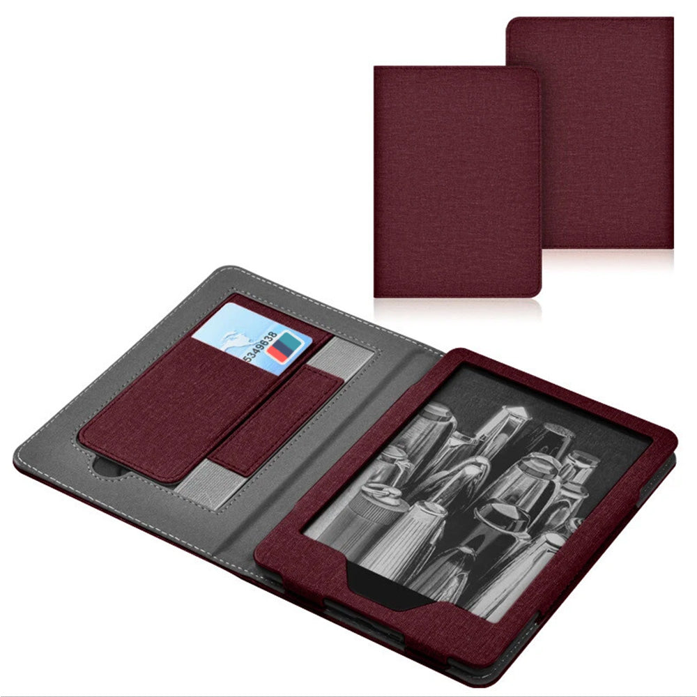 Protective Case with Stand for Kindle Paperwhite 12th Gen 2024 7 Inch-Wine Red