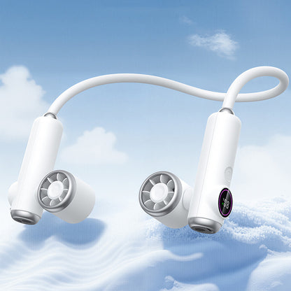 Detachable Easy Attached Neck and Handheld Fan - White