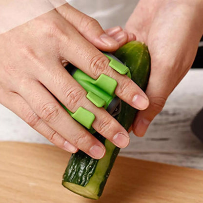 4Pcs Fruit Vegetable Peeler Double Finger Grip Cutter Slicer Kitchen Tools Green