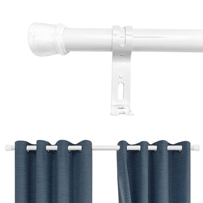 Curtain Rods Set Metal Splicing Curtain Poles White