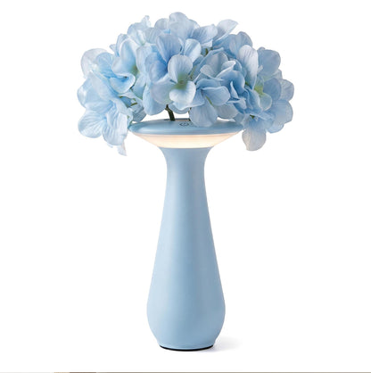 Rechargeable Vase Table Night Light with Warm Dimmable Glow - Blue