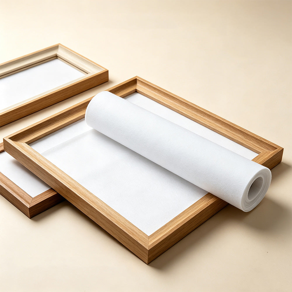150x50cm Self Adhesive Flocking Fabric Roll for Crafts and Liners - White