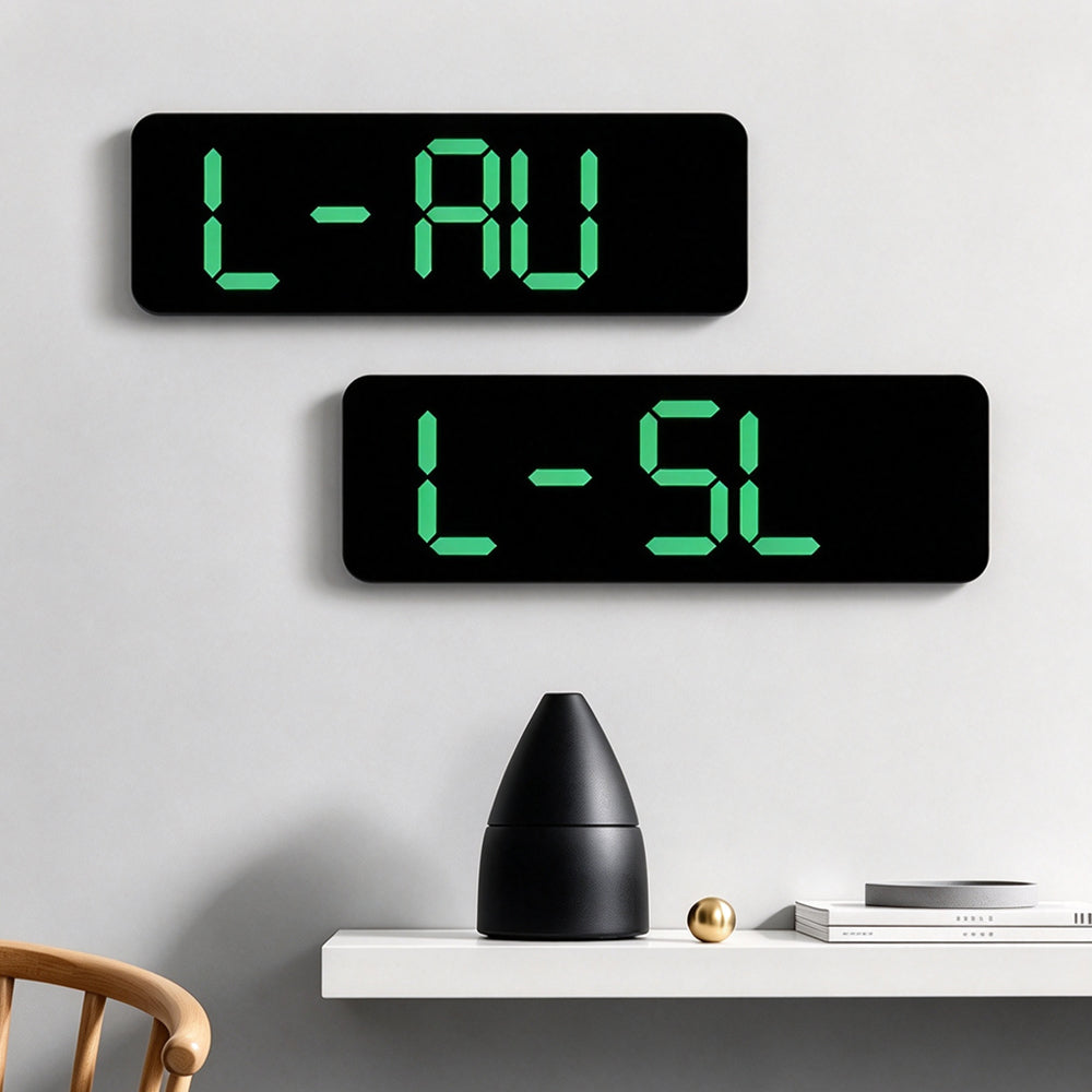 Alarm Clock Dual Alarm Wall Clock with Temperature and Humidity - Green