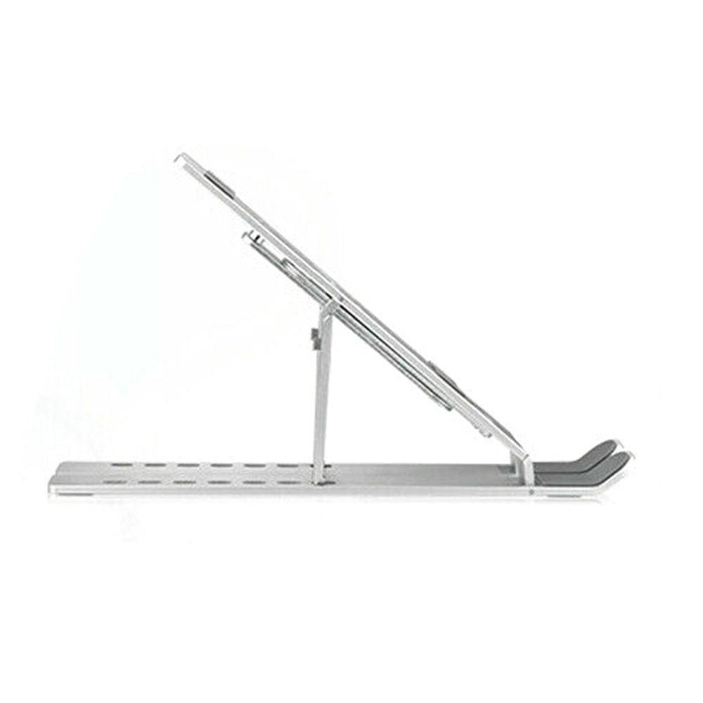 Foldable Aluminum Laptop Stand with Adjustable Height for Desk-White