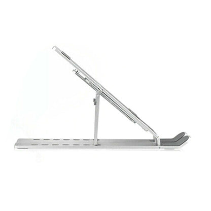 Foldable Aluminum Laptop Stand with Adjustable Height for Desk-White
