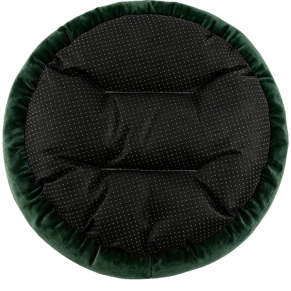 Round Washable Donut Pet Bed with Anti Slip Base - Green