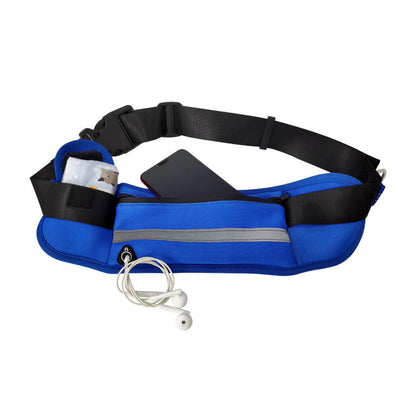 Hands Free Dog Walking Waist Bag with Adjustable Dog Leash Waist Belt Pouch Dog Running Rope Blue