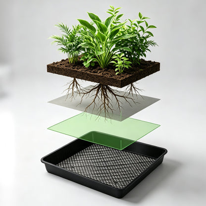 10 Piece 40cm Square Fine Hole Seedling Trays for Propagation