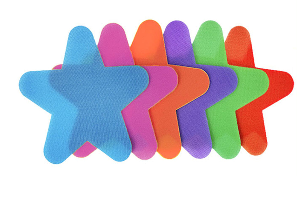 48PCS Carpet Spot Markers Sit Dot Circle Classroom Easy Teach Tool Game for Teachers -Star
