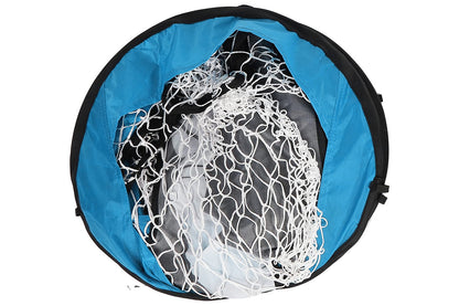 2-in-1 Portable Foldable Soccer Goal with Detachable Target-Blue