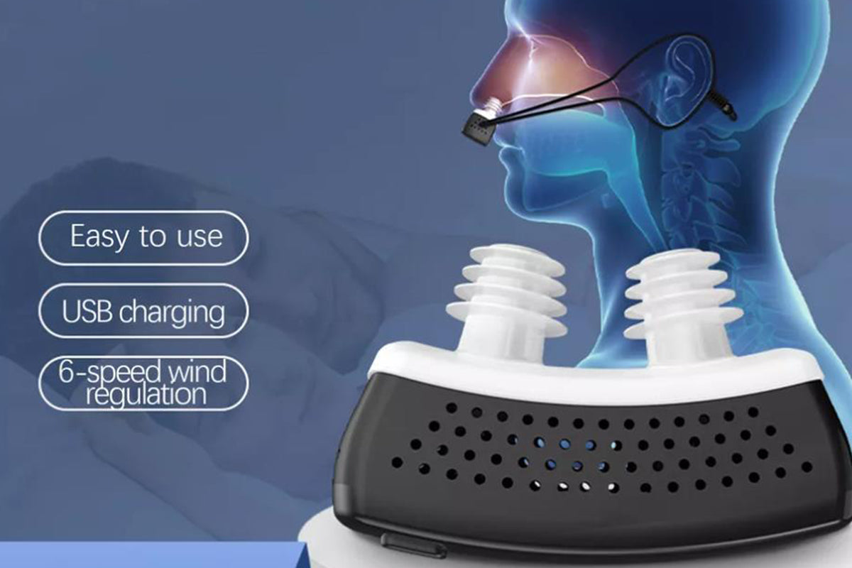 2Pcs Anti Snoring Devices with Fixing Strap Electric Snore Stopper Wearable 6-Speed Anti-snoring Chin Massager Stop Snore