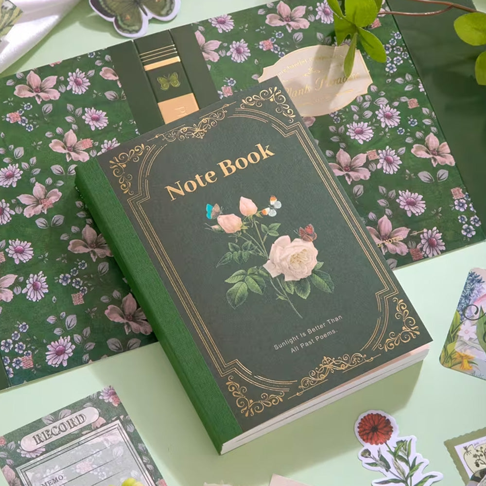 2Pcs Scrapbook Kit Bullet Junk Journal Kit with Scrapbooking Supply-Botanical