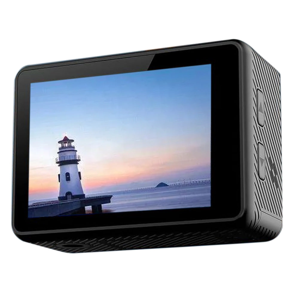 6K 30FPS Action Camera with Waterproof Case Dual Screens and EIS Stabilization