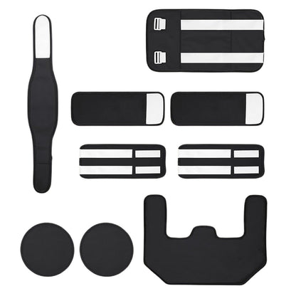 9PCS Reusable Castor Oil Pack Set ââ‚?Organic Cotton for Neck  Waist & More Black