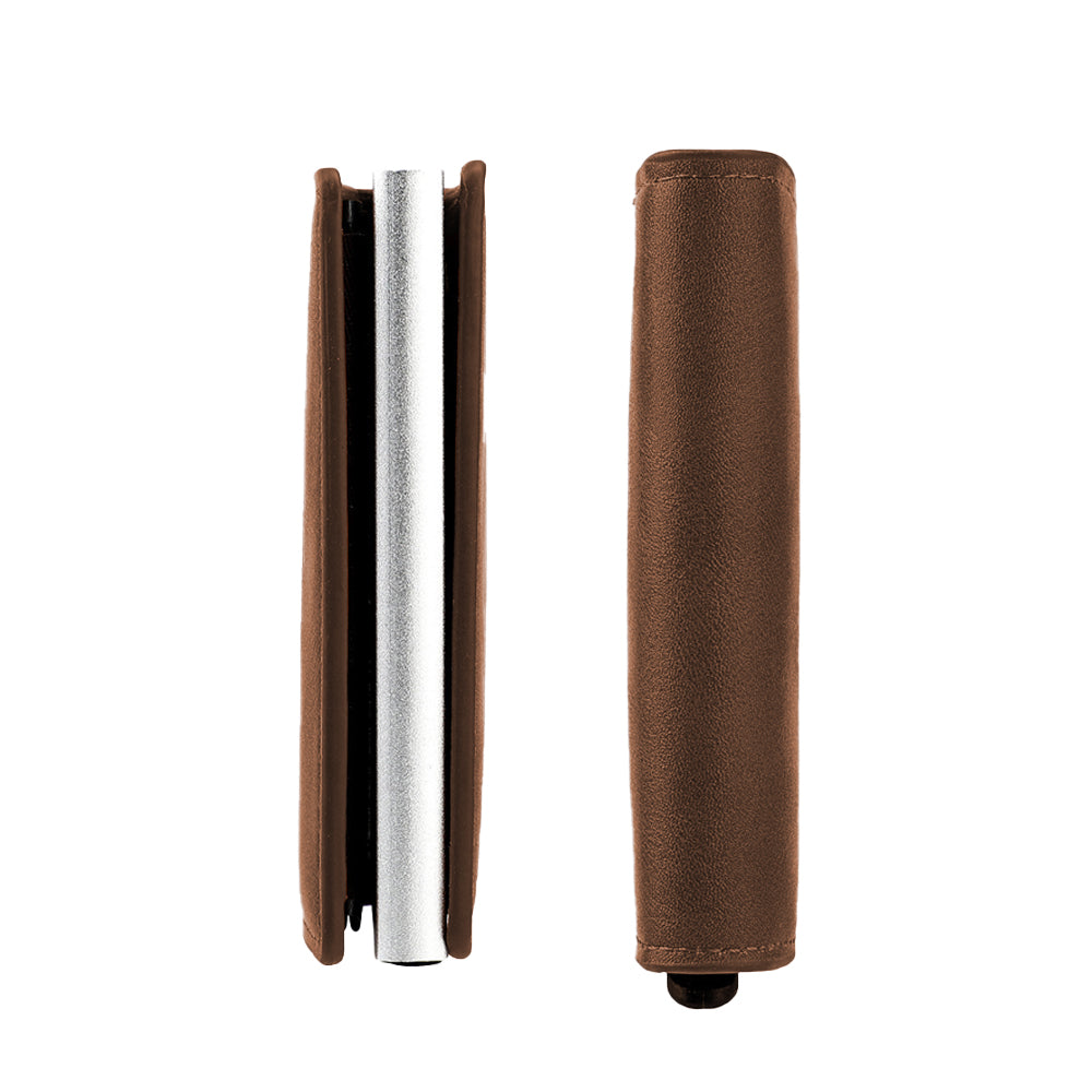 RFID Blocking Wallet PU Leather Credit Card Holder Money Cash Purse Dark Brown