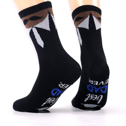 2 Pairs of Socks for Dad Funny Socks for Father's Day Dad Novelty Socks