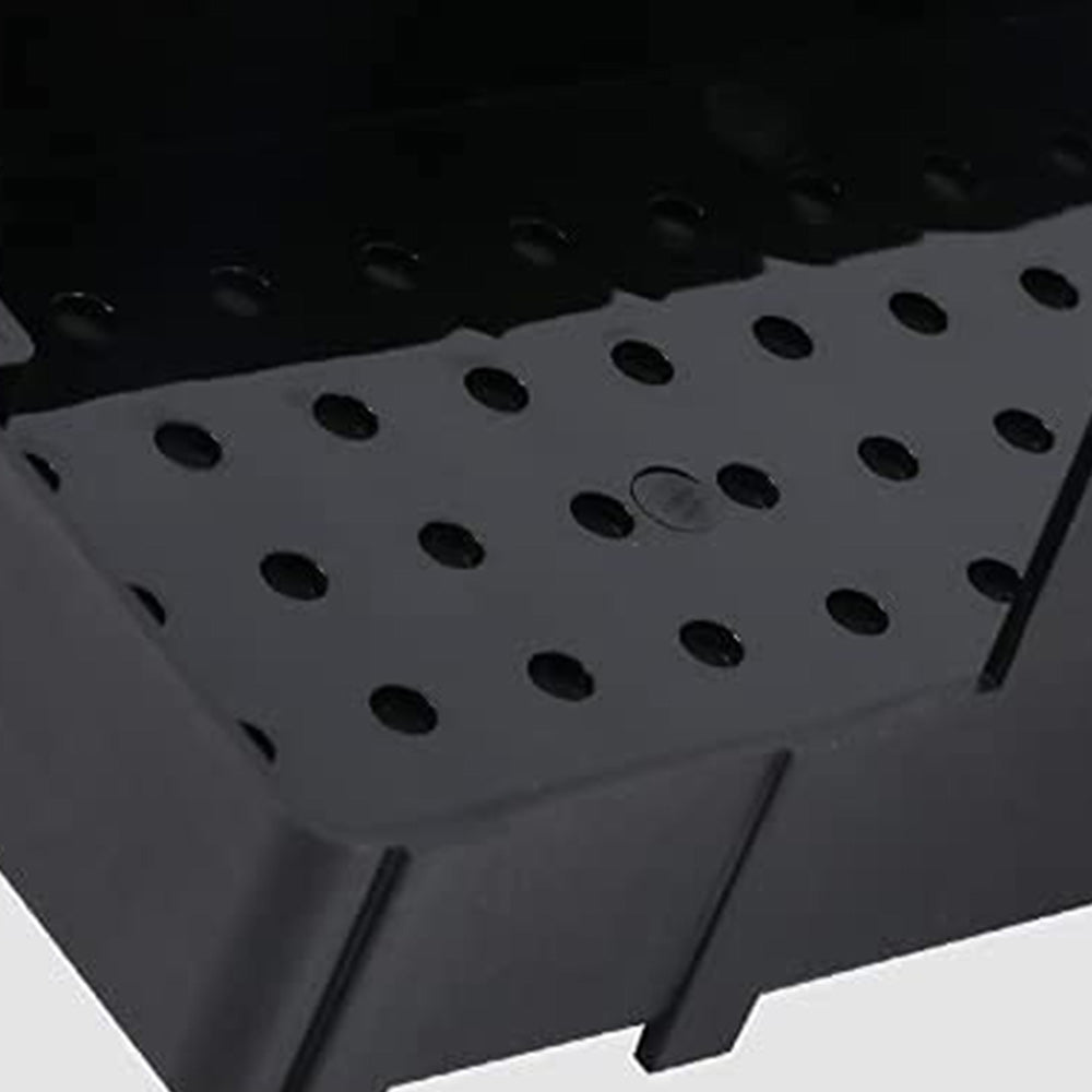 ABS Nail Tool Cleaning Soaking Cleaning Box with Lift Up Filter Tray - Black