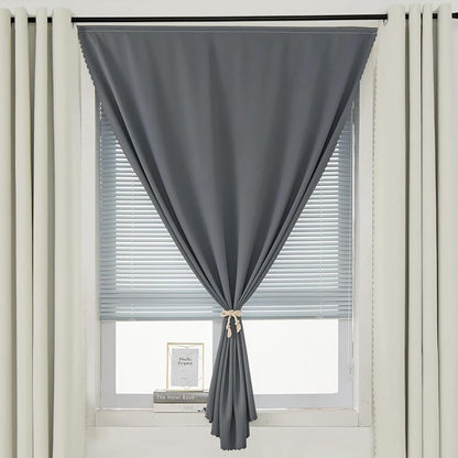 No Drill Adhesive Blackout Curtains-Grey