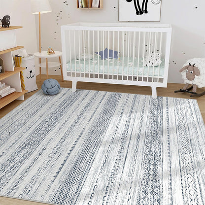 Bohemian Rug Crystal Velvet Machine -Blue