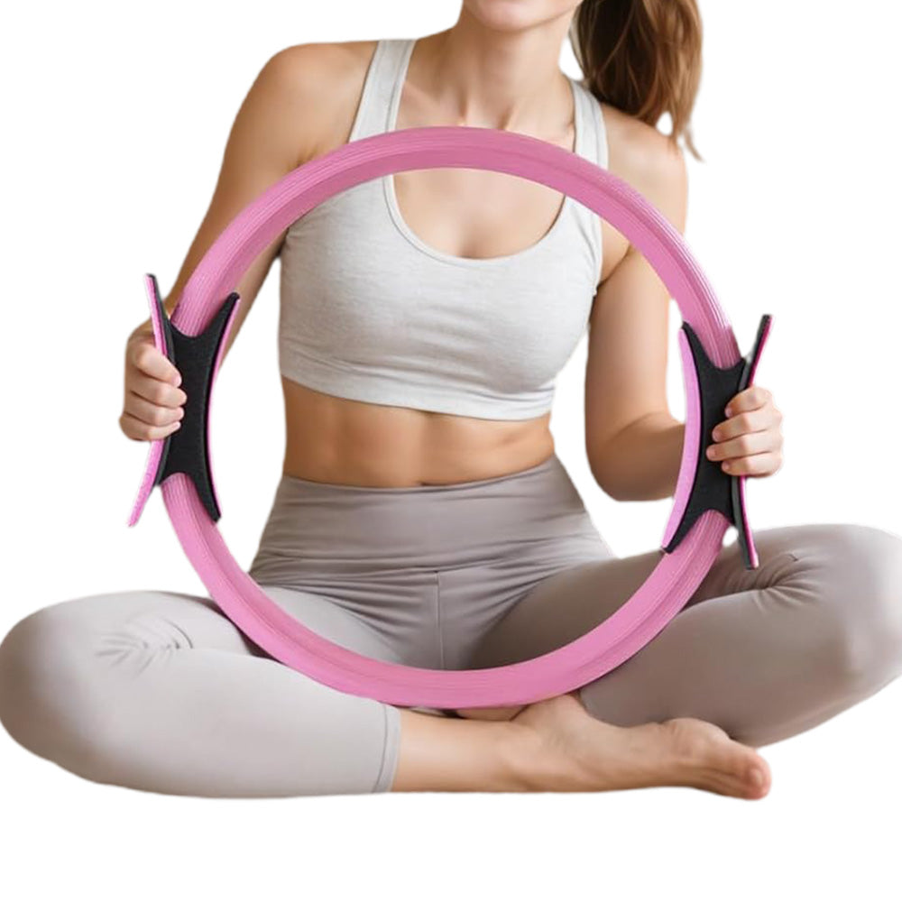 13PCS Home Pilates Essentials Kit ¨C Includes Yoga Ball Resistance Band and Pilates Ring Pink