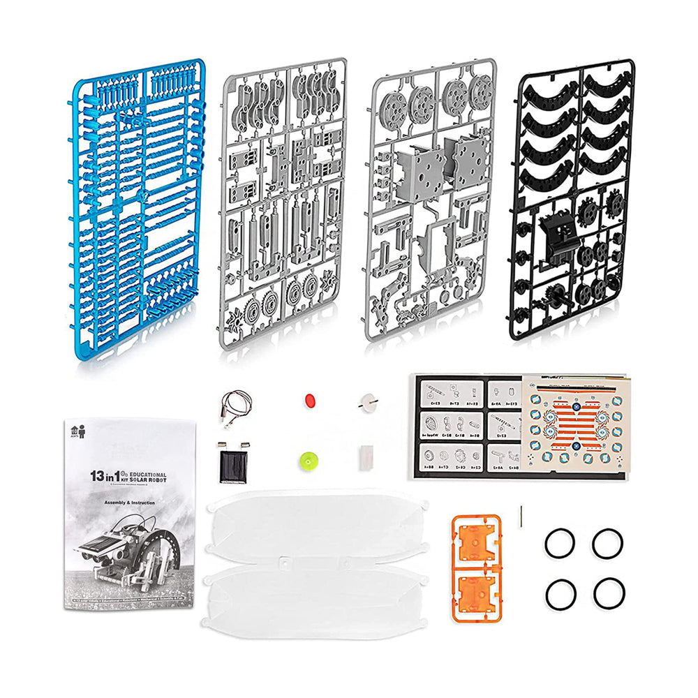 13-in-1 DIY Kids Solar Actuated Robot Kit Childrens STEM Educational Science Experiment Toys