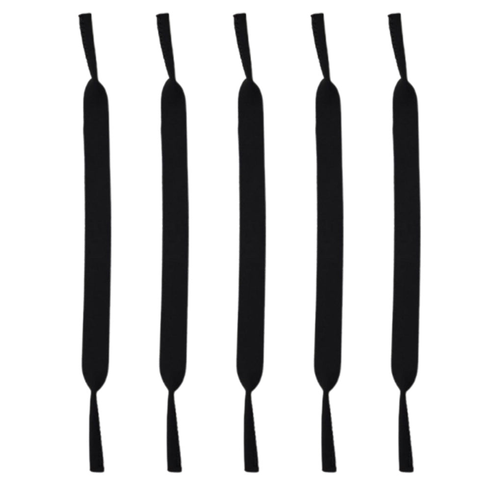 5Pcs Adjustable Sunglasses Retainer Strap-Black