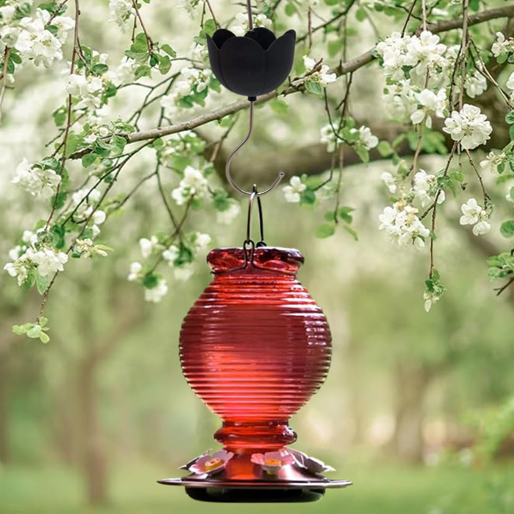 Anti-Ant Moat for Hummingbird Hanging Feeders Ant Guard S Hook Hanger for Outdoor Yard Black