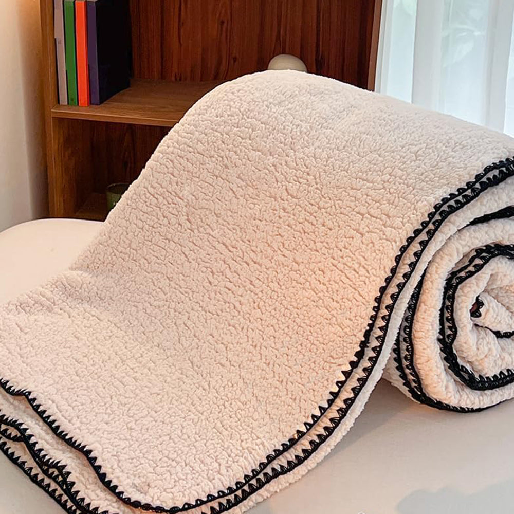 Sherpa Throw Blanket Winter Fuzzy Throws Cozy Blanket Khaki