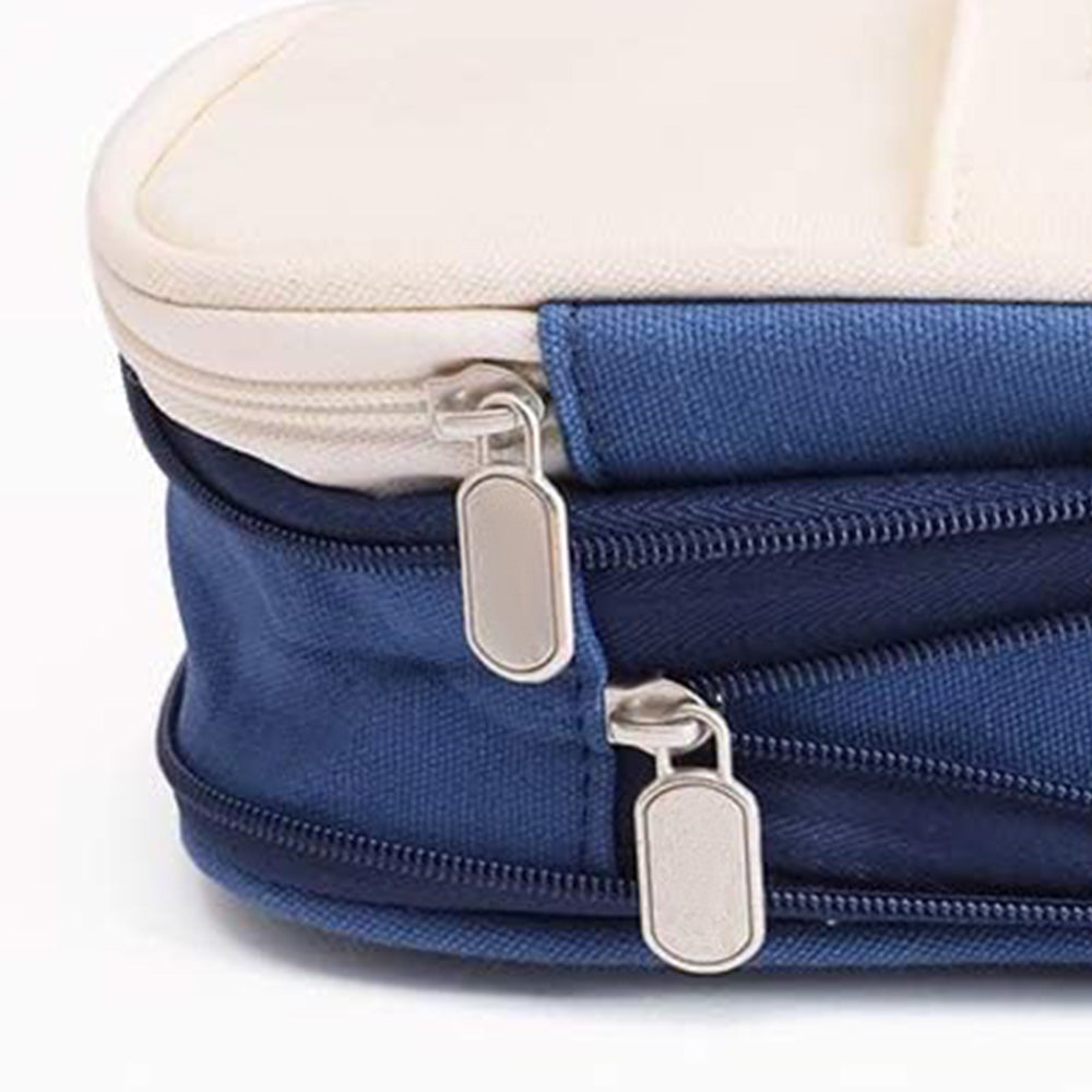 Expandable Zipper Pencil Case-Navy