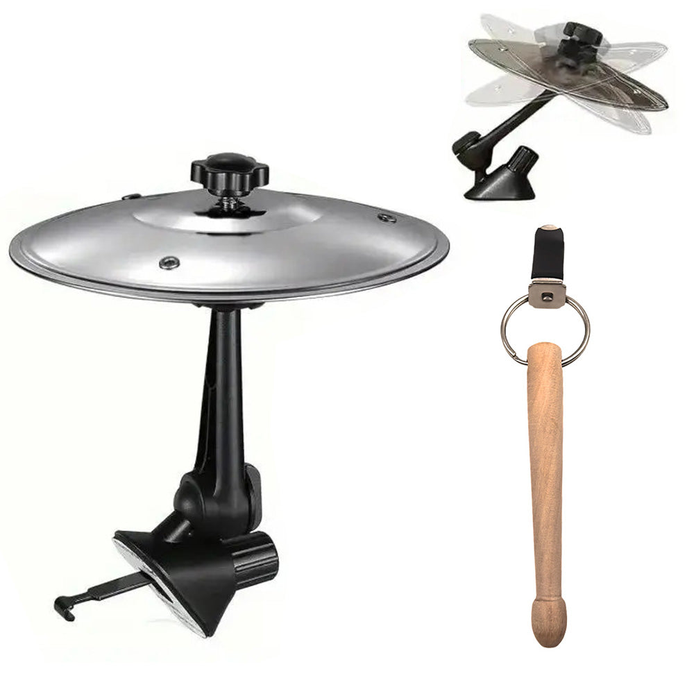 Car Air Vent Mini Drum Cymbal Set with Drum Stick Musical Silver