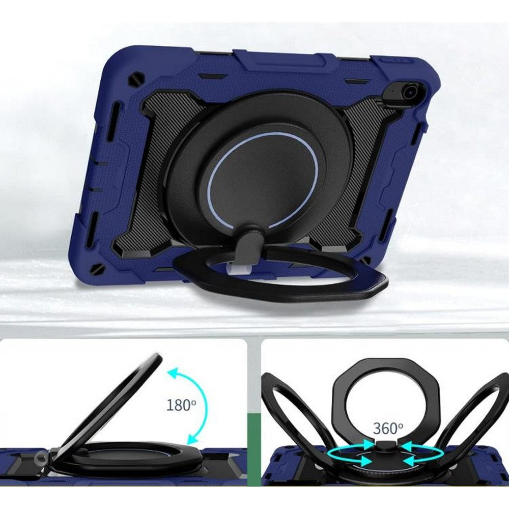 Shockproof Rugged Protective Case with Pencil Holder for iPad Air 6 Pro 11-Navy