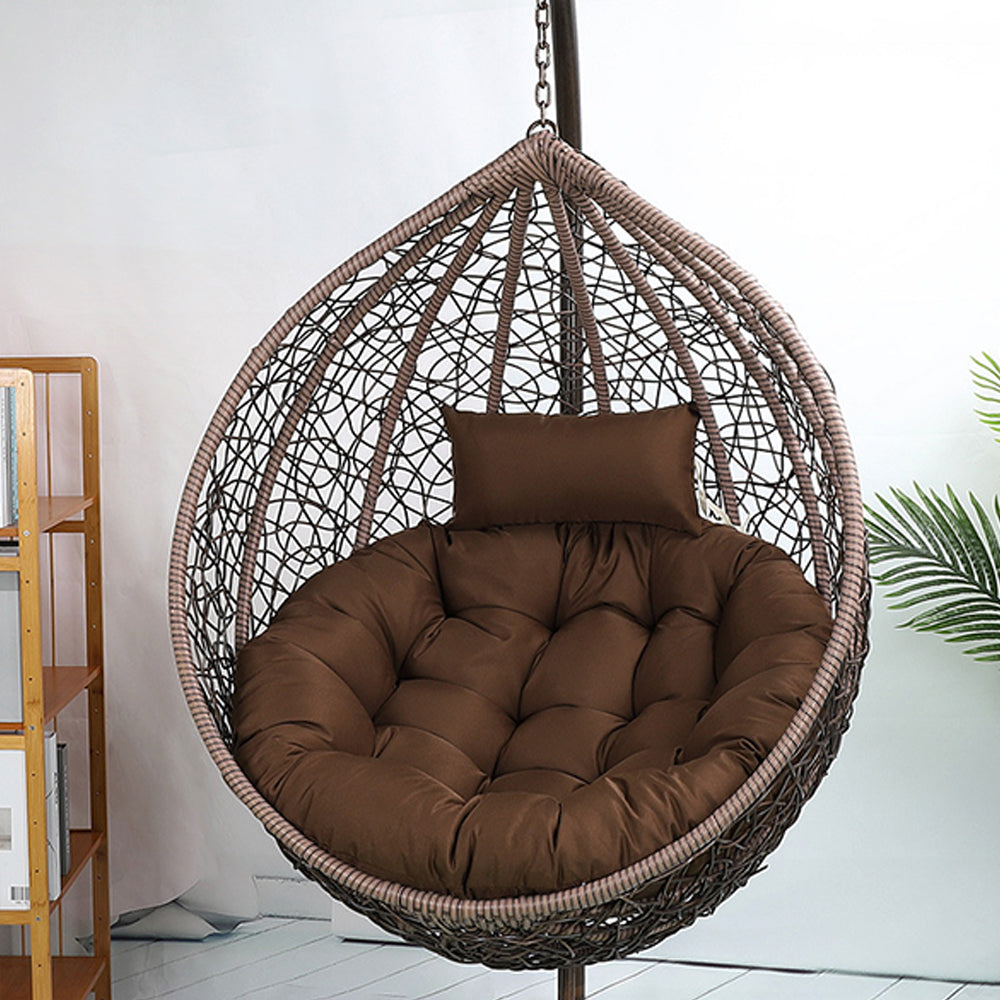 Hanging Egg Chair Cushion Seat Pad for Swing Chair Patio Furniture Coffee