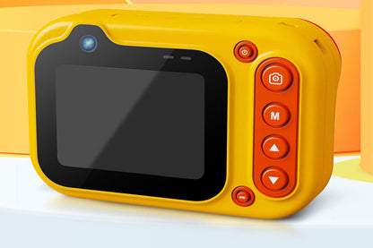 Swimming Camera Kids Digital Underwater Dual-Screen Camera for Swimming Sports Shoots-Yellow Color