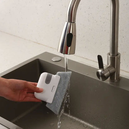 2-in-1 Window Rail Cleaning Tool Track Cleaning Brush Gap Groove Sliding Cleaner with Scraper