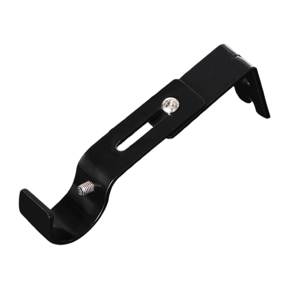 2PCS Adjustable Curtain Rod Brackets ââ‚?Wall Mount Holders for Drapes Black