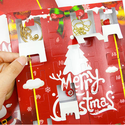 24 DAYS Christmas Advent Countdown Calendar Bracelets Set DIY Charm Bracelet Making Kit for Kids Style 3