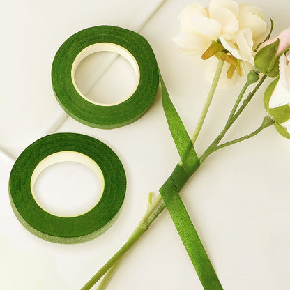 12 Rolls Floral Tape Green Stem Wrap Tape for Bouquet Making Craft Light Green