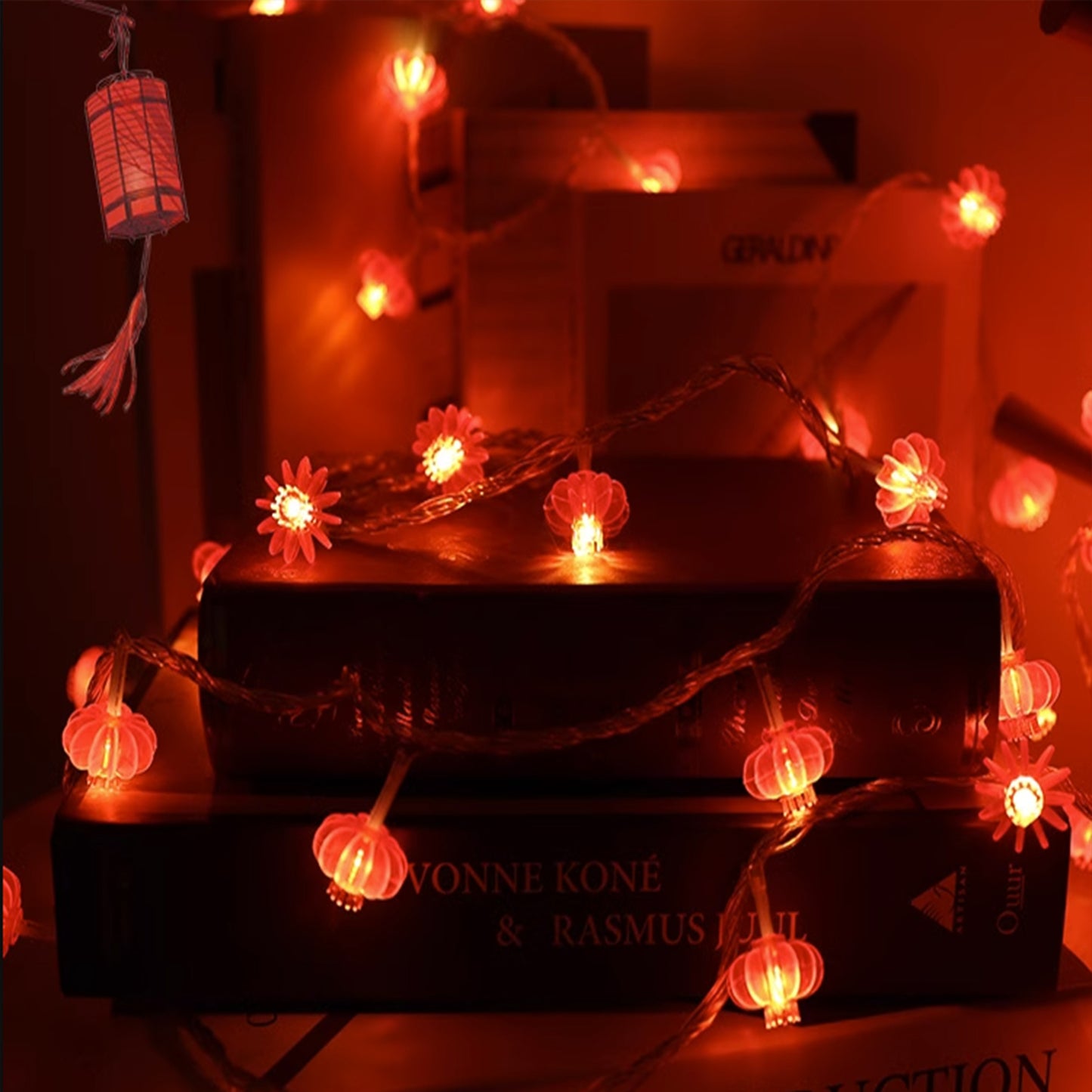 Solar Lanterns String Lights Garden Fairy String Lights -Red