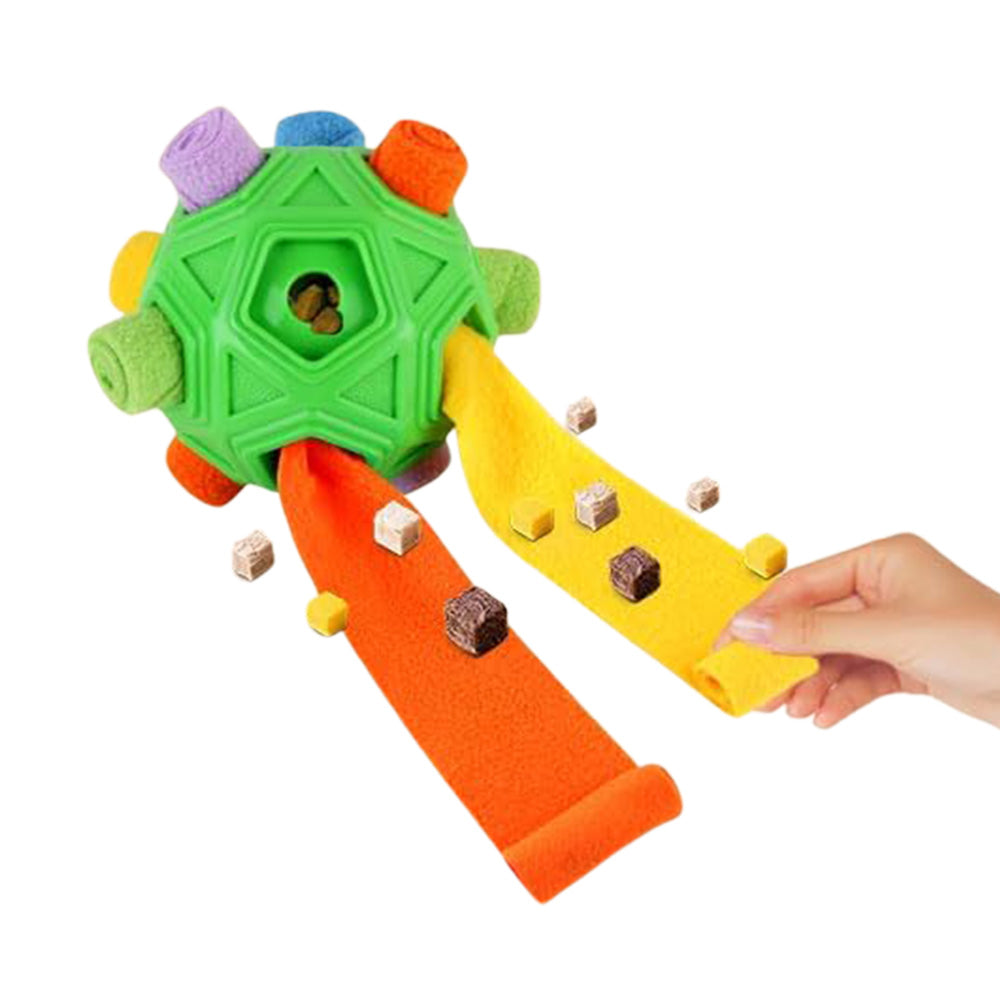 Dog Snuffle Ball Slow Feeder Puzzle Toy for Treats-Green