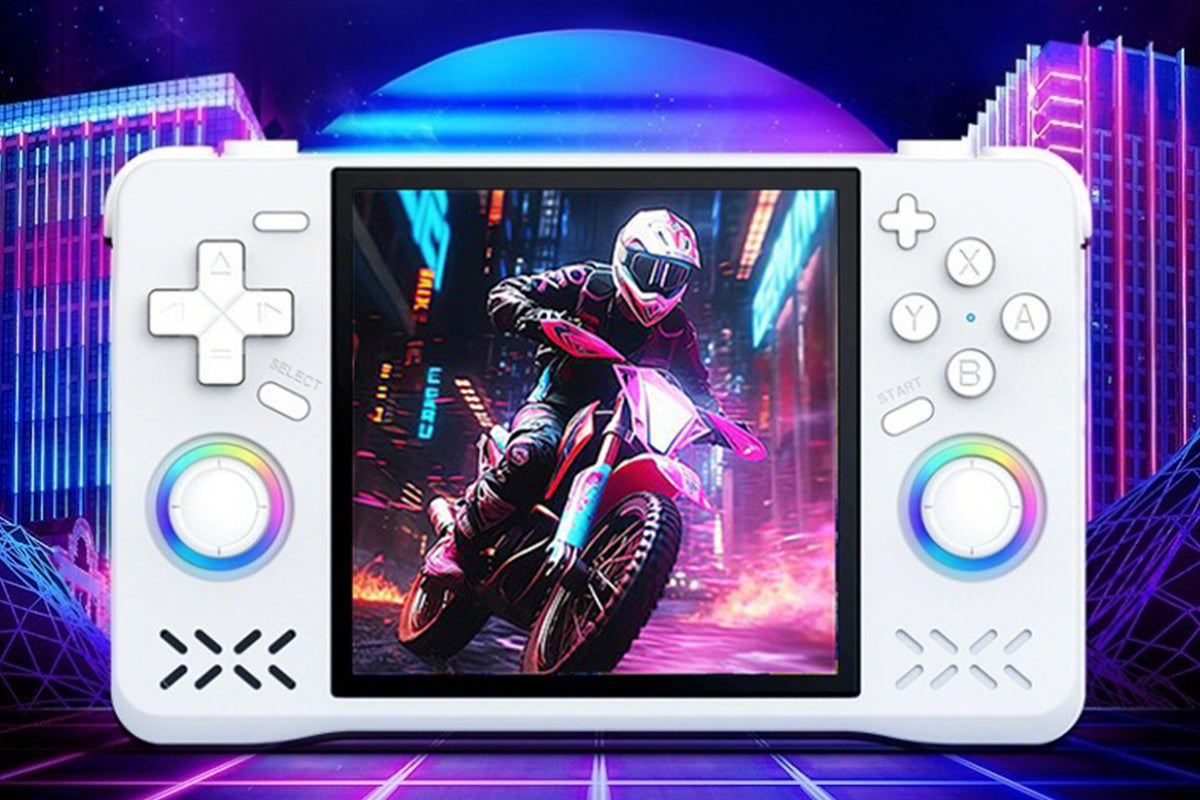 128G Handheld Game Syestem Portable Retro Game Player with Dual Joysticks -White